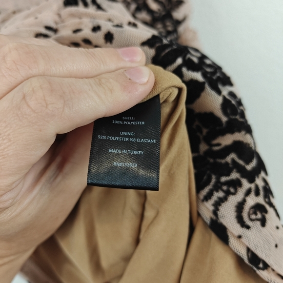 Majorelle Bradley Mini Strapless Dress in Pink Romance Black Velvet Size XS - Picture 12 of 12